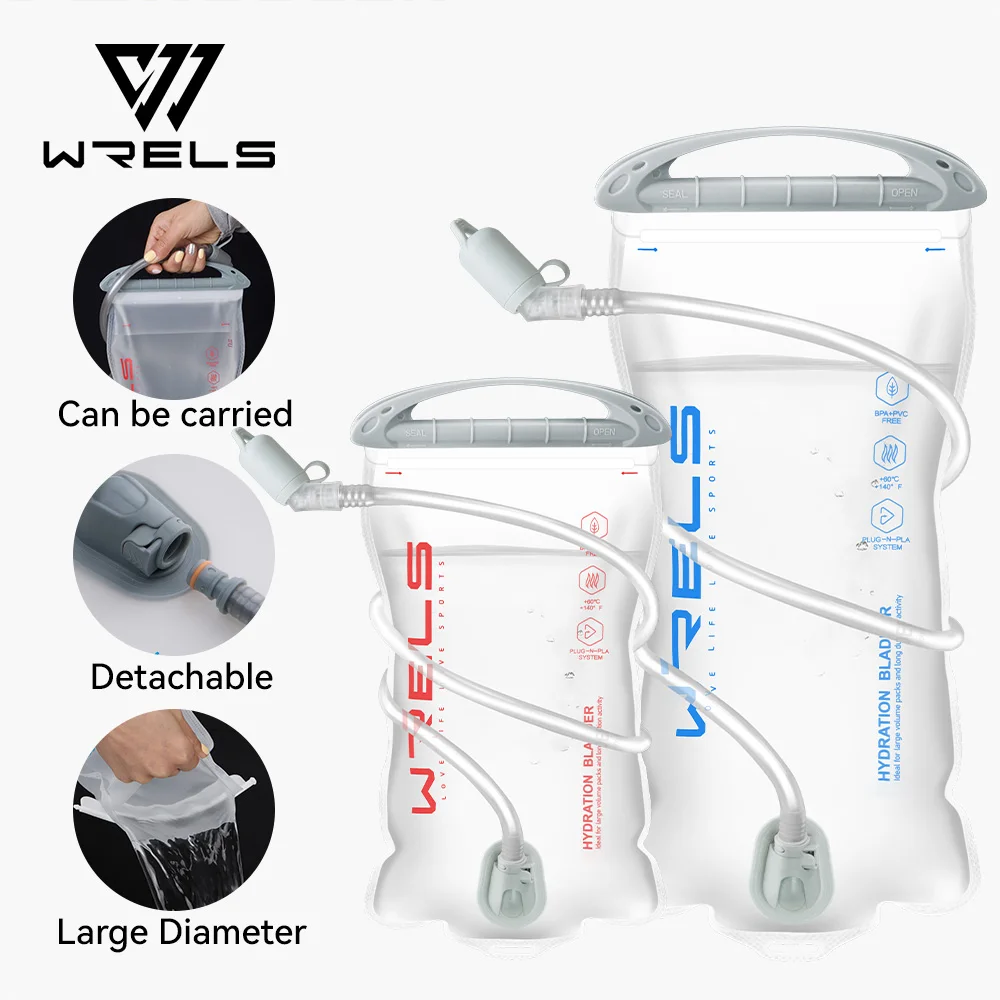 

Водонепроницаемый резервуар для воды WRELS 1/1.5/2/2.5/3 л, без BPA, для кемпинга, бега, походов, гидратационный мешок