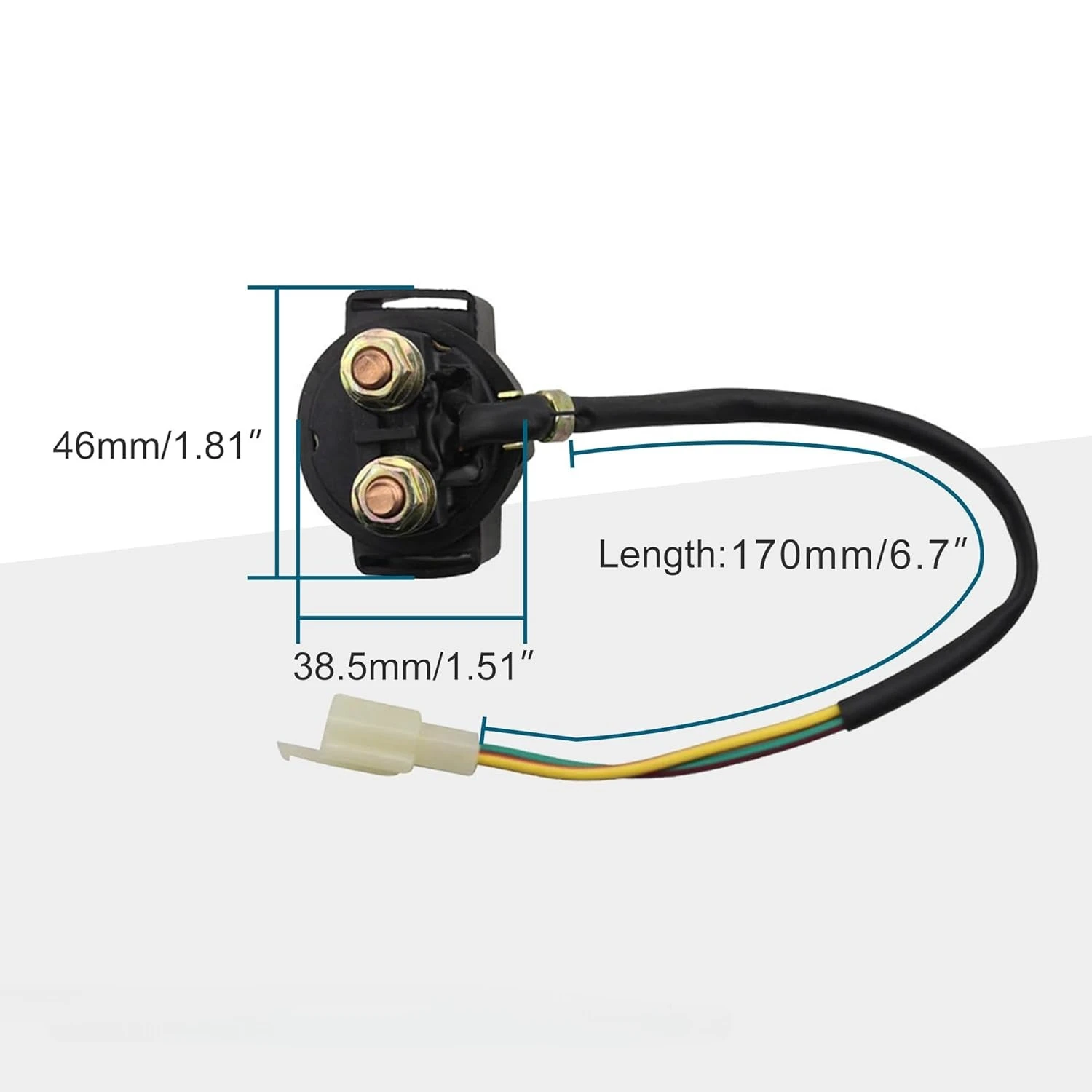 Solenoid Starter Relay 4-Stroke GY6 Engine 50cc 150cc 250cc ATV Dirt Bikes Scooters Go Kart Buggy Quad 4 Wheeler Pit Bike Moped