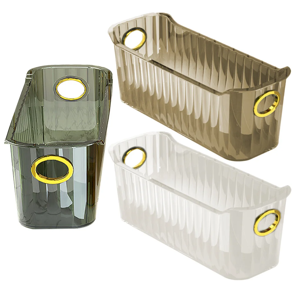 

3Pcs Desktop Makeup Organizer Storage Box Simple Design Cosmetics Holder for Home Office Sundries Storage Case