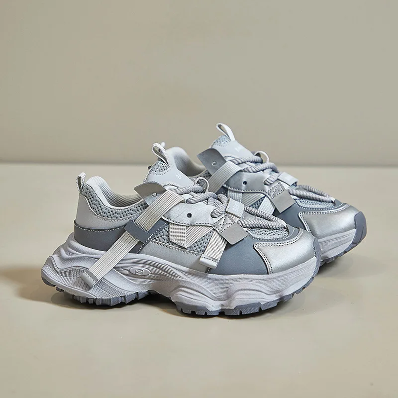 Spring & Summer Women Shoes Fashion Thick-Soled Increase Breathable Female Sneakers Sports Casual Size 35-40