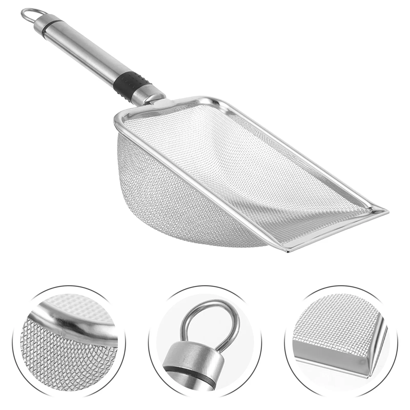 

Heavy Duty Metal Soil Sifter with Fine Mesh 5Mm Handheld Design for Garden Compost Sieve Worm Castings Sand Sifter Gardening