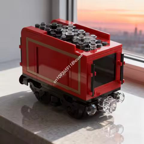 144pcs MOC Red Tender Battery And Motor Harry Model Building Blocks DIY Christmas Gift Idea Brick Toys Kids Birthday