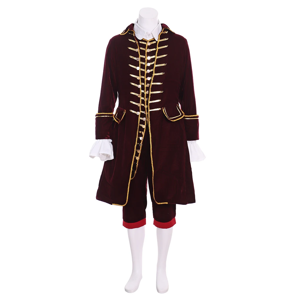 Mens Historical Rococo Mens Suit 18th Century British Kings Costume Suit Colonial Costume  Military Steampunk Gothic Costume