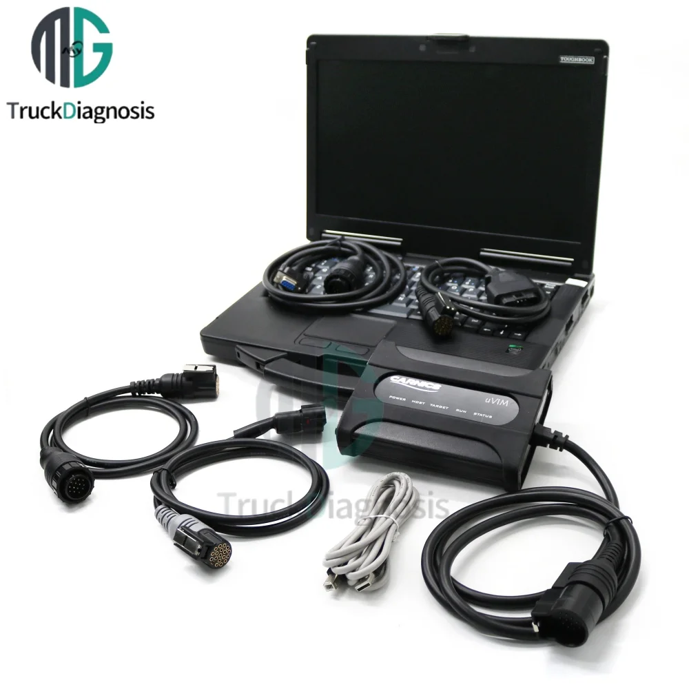 Original UVIM for Doosan Diagnostic Tool Kit 2016/2025 Software ECU Heavy Duty Forklift Excavator Loader Bundle with CF53 Laptop