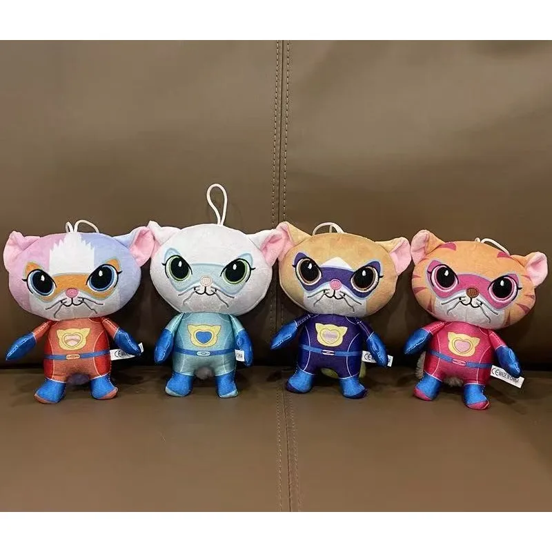 

Super Kitties Team Аниме Плюшевые игрушки Кристалл Супермягкая плюшевая игрушка Кукла Синий котенок Зеленый котенок Желтый котенок Игрушка кукла Детский подарок