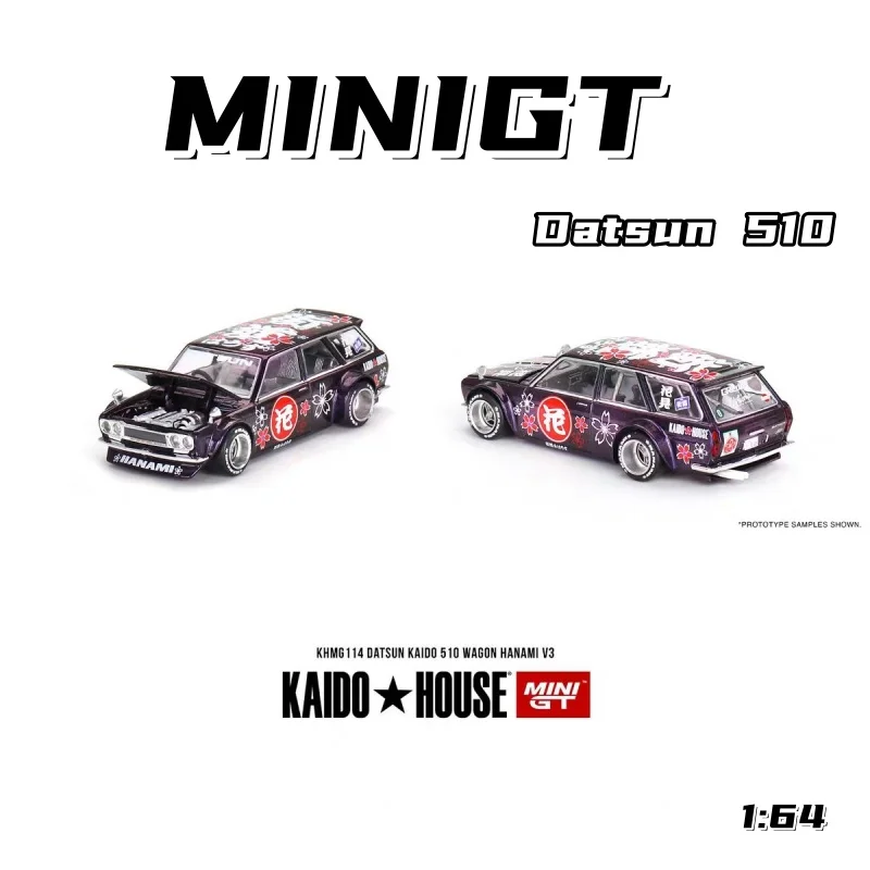1:64 Kaido House Datsun 510 # 114-Legierungs-Druckguss-Miniaturmodell, Dekorationsartikel für Erwachsene, Neu eingetroffen auf Lager
