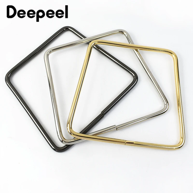 

1-5Pcs Deepeel 12cm Metal Bag Handles Square Ring Purse Frame Handbag Wallet Decor Handle Replacement DIY Hardware Accessories