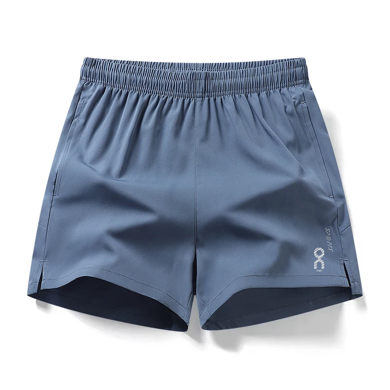 

Быстросохнущие дышащие светоотражающие спортивные повседневные пляжные шорты-ханфу для мужчин, летние, длиной до колена, для бега, фитнеса и плавания