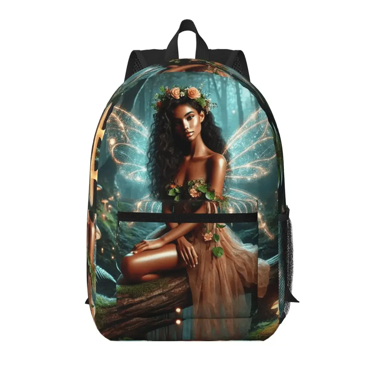 African Enchanted Fairy Student Backpack School Bag Hiking Travel Daypack for Men Women Bookbag Shoulder Bags