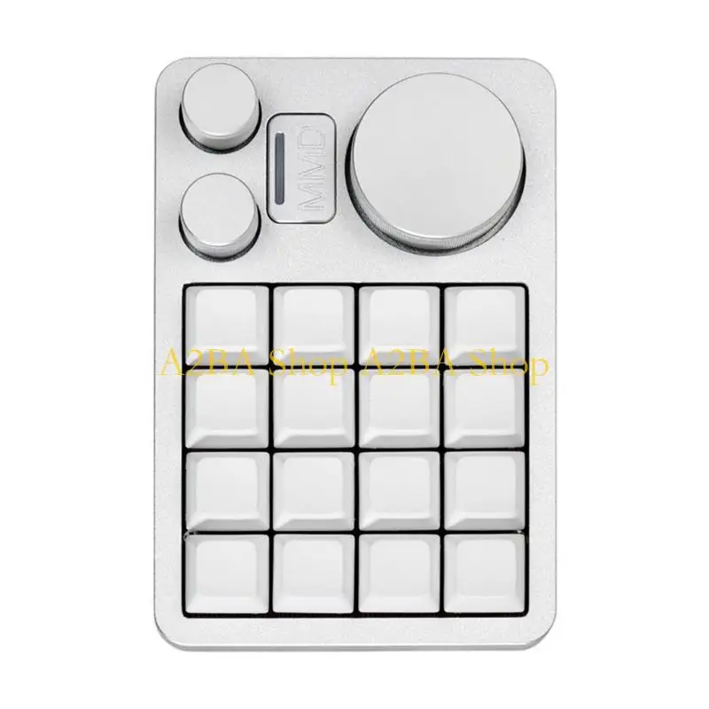 A2BA Multifunctional Mini Keyboard 16 Keys Three Knobs Programmable Keypad