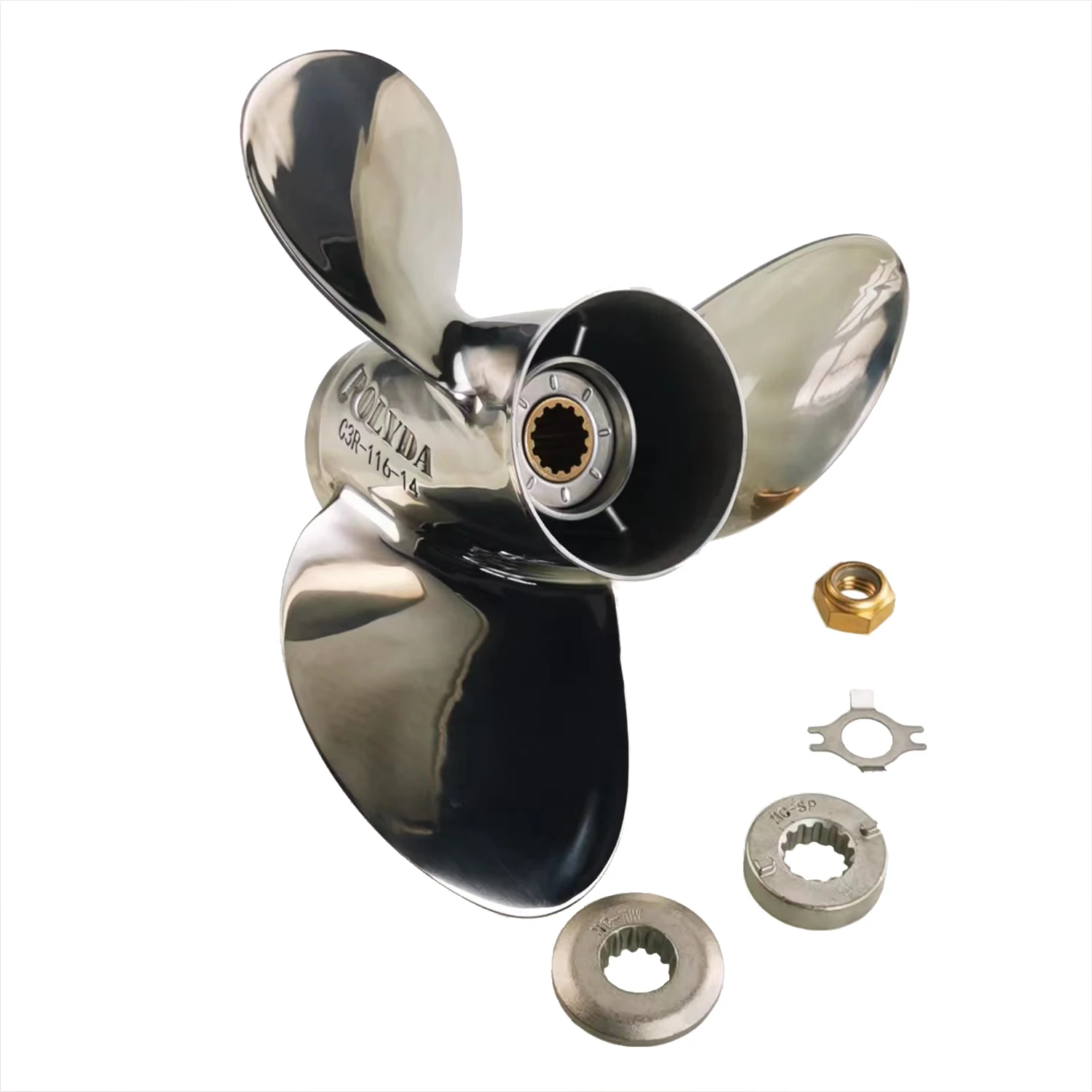 35-60HP STAINLESS STEEL 11 5/8* 13 Marine Propeller Outboard Engine