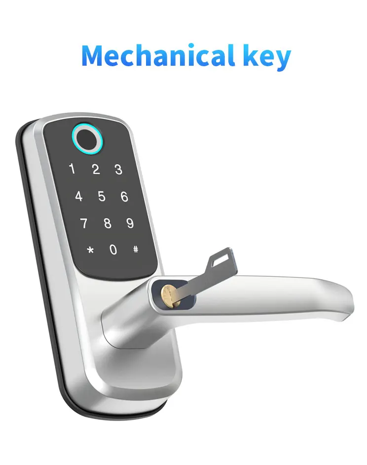 Bluetooth Wireless TTlock App Fingerprint Lock Smart Card Digital Code Electronic Door Lock Home Security Wooden Door Lock