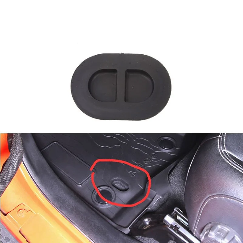 Black Floor Pan Drain Plug Rear Floor Pan Body Plug Small Rubber Plug For 2014-2023 Jeep Wrangler JK JL Exterior Accessories