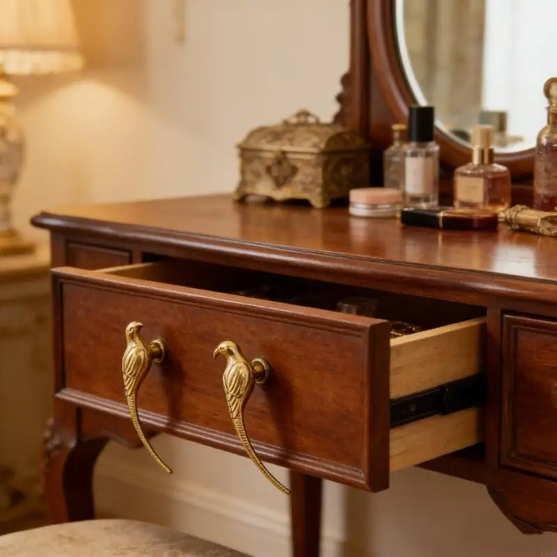 Unique Gold Magpie Cabinet Hardwares Antique Metal Pull Cupboard Knob Handle For Home And Office Ergonomic Drawer Knob 