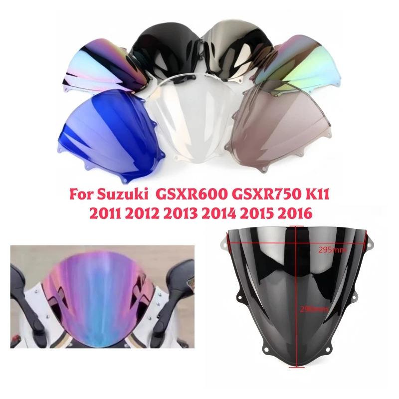 オートバイフロントガラスウインドディフレクターフェアリングスズキ-gsxr-600-750-gsxr600-gsxr750-k11-2011-2012-2013-2014-2015-2016
