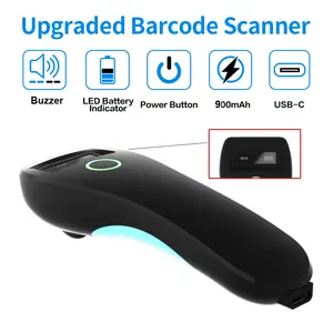 Mini Handheld Barcode Scanner, 2D, wireless, Bluetooth, QR code, pocket reader, iOS, Android, PC, mobile payment, 2.4g, 1d, 2D 10 Main Sales BAR CODE READER - №9