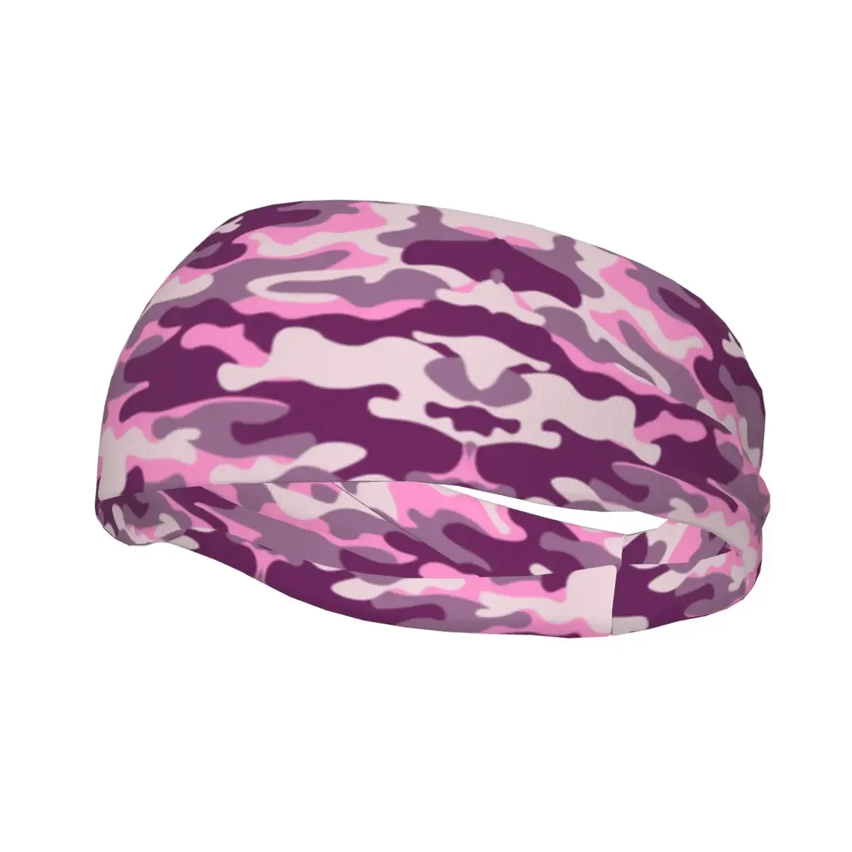 Custom Pink Camouflage Camo Style Sweatband Men Women Moisture Wicking Gym Headband for Football