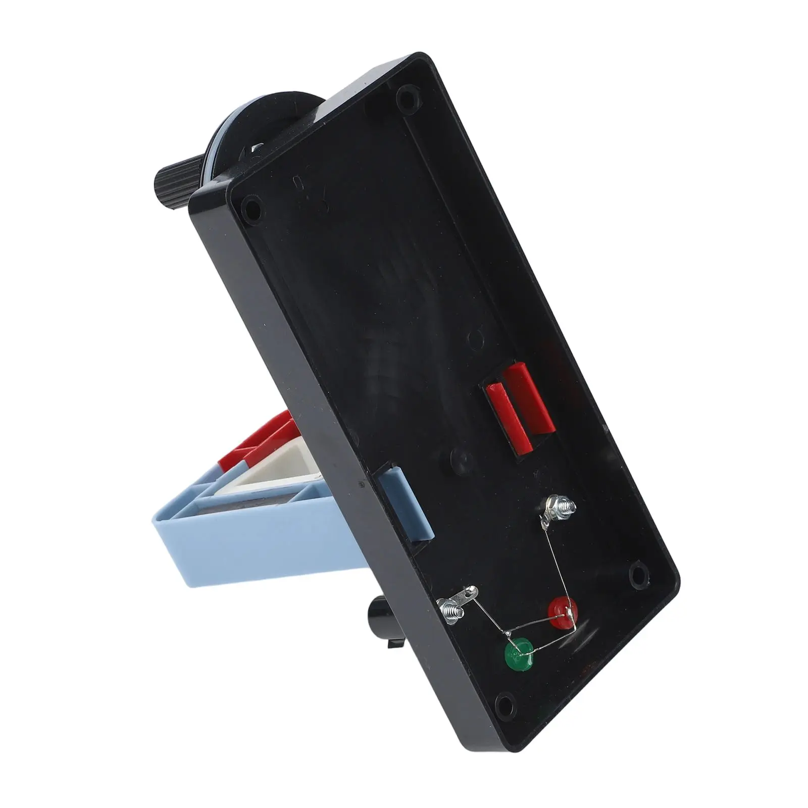 Educational Hand Crank Generator with Dual LED Indicators for Physics Experiments Demonstrating Conversion of Mechanical Energy