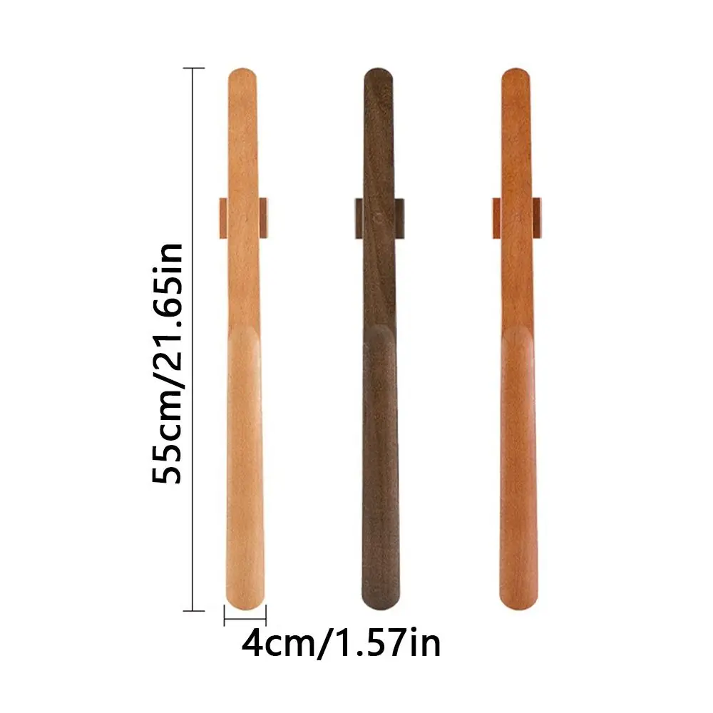 55cm Magnetic Shoehorn Wooden Long Handle Shoe Spoon Horn Home Tools Professional Magnetic Base Shoehorn Wear Shoe Easier