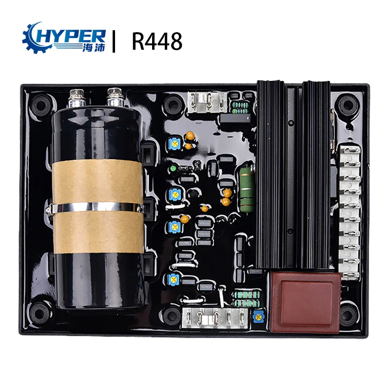 AVR R448 Automatic Voltage Regulator Control Module Stabilizer Large Capacitor Three Phase Adjustable Generator Parts Accessorie