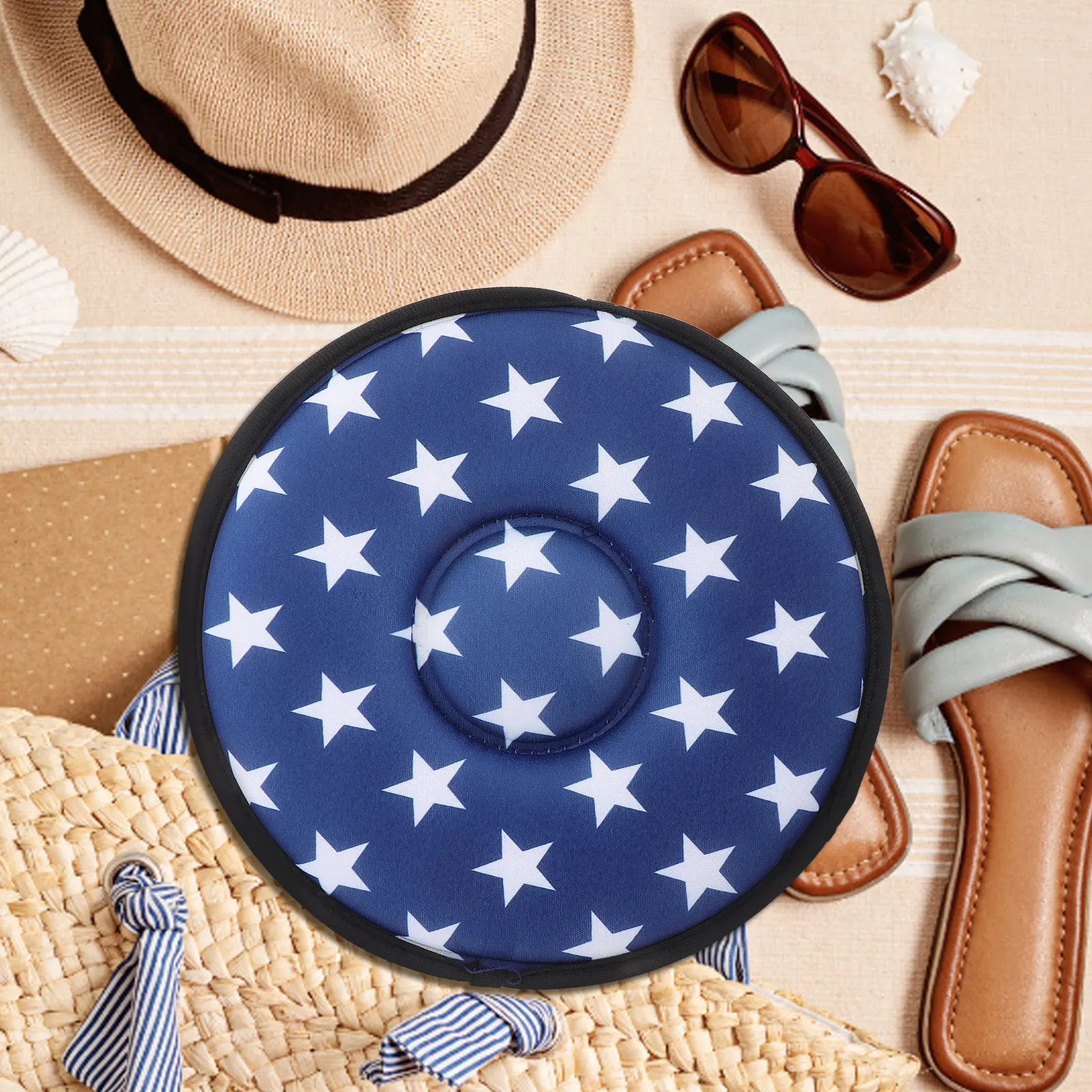 Outdoor Beach Rotating Seat Cushion Portable Lightweight Camping Stool Seat Pad Foldable Collapsible Stool Pad