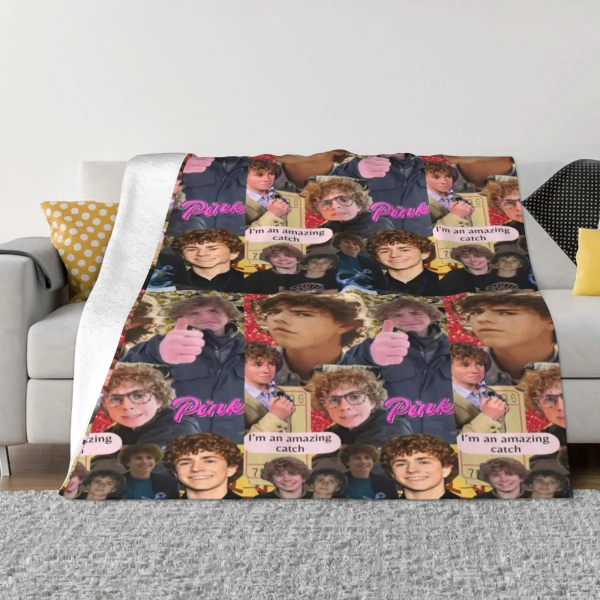 percy jackson walker scobell collage Throw Blanket Weighted Polar Flannels Blankets