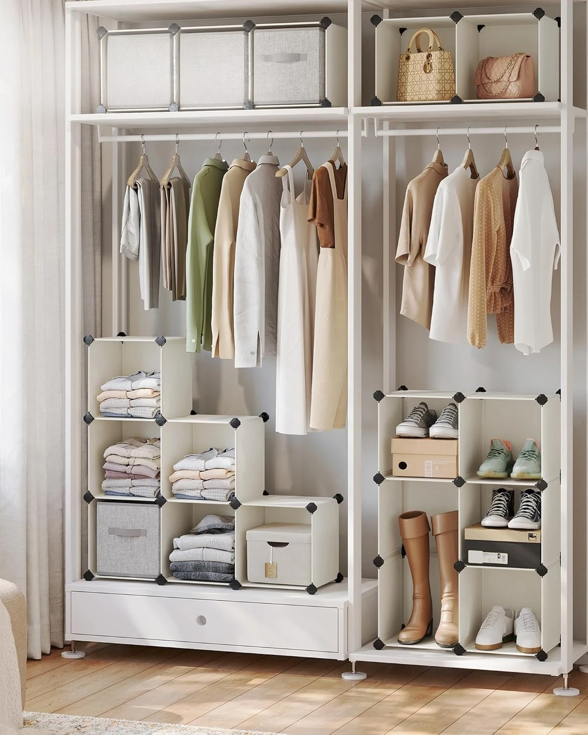 

Органайзер для хранения кубов, набор из 16 пластиковых кубиков, органайзеры для шкафов и хранения, организация комнаты, спальня, гостиная