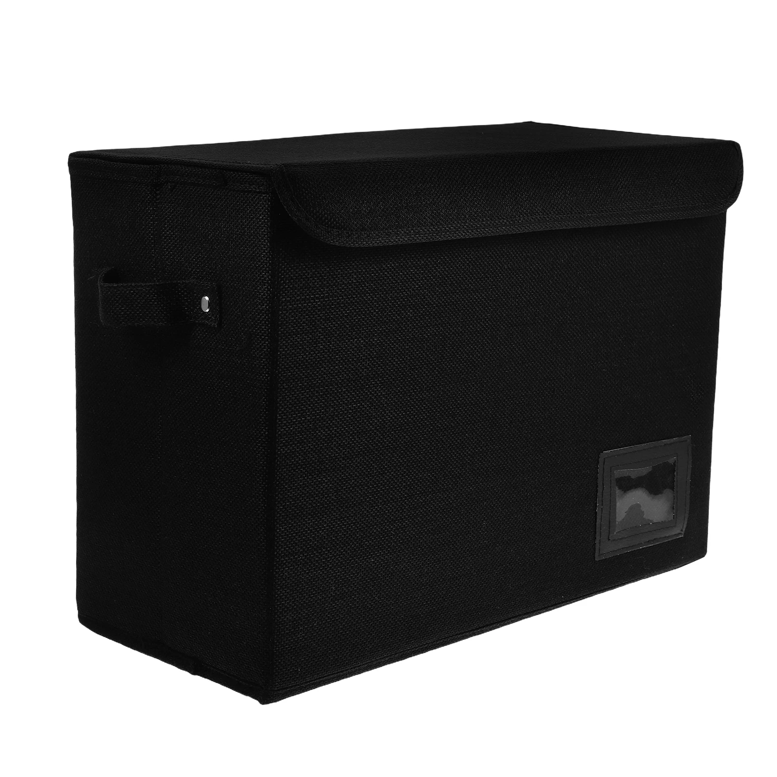 

Черный складной ящик для хранения белья большой емкости для комиксов, книг, органайзер, корзина для одежды, домашний офис, хранение