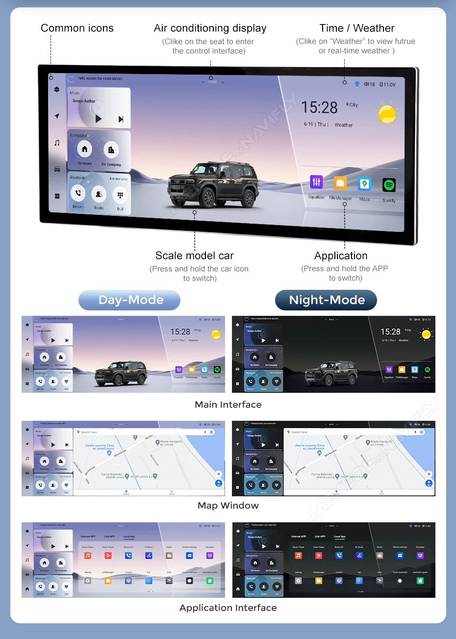 MS Car Headunit For Ford Kuga 2013-2018 FYT 7870-888 Motherboard DUDUAUTO Car Radio Screen Bezel Car Frame Harness Kit