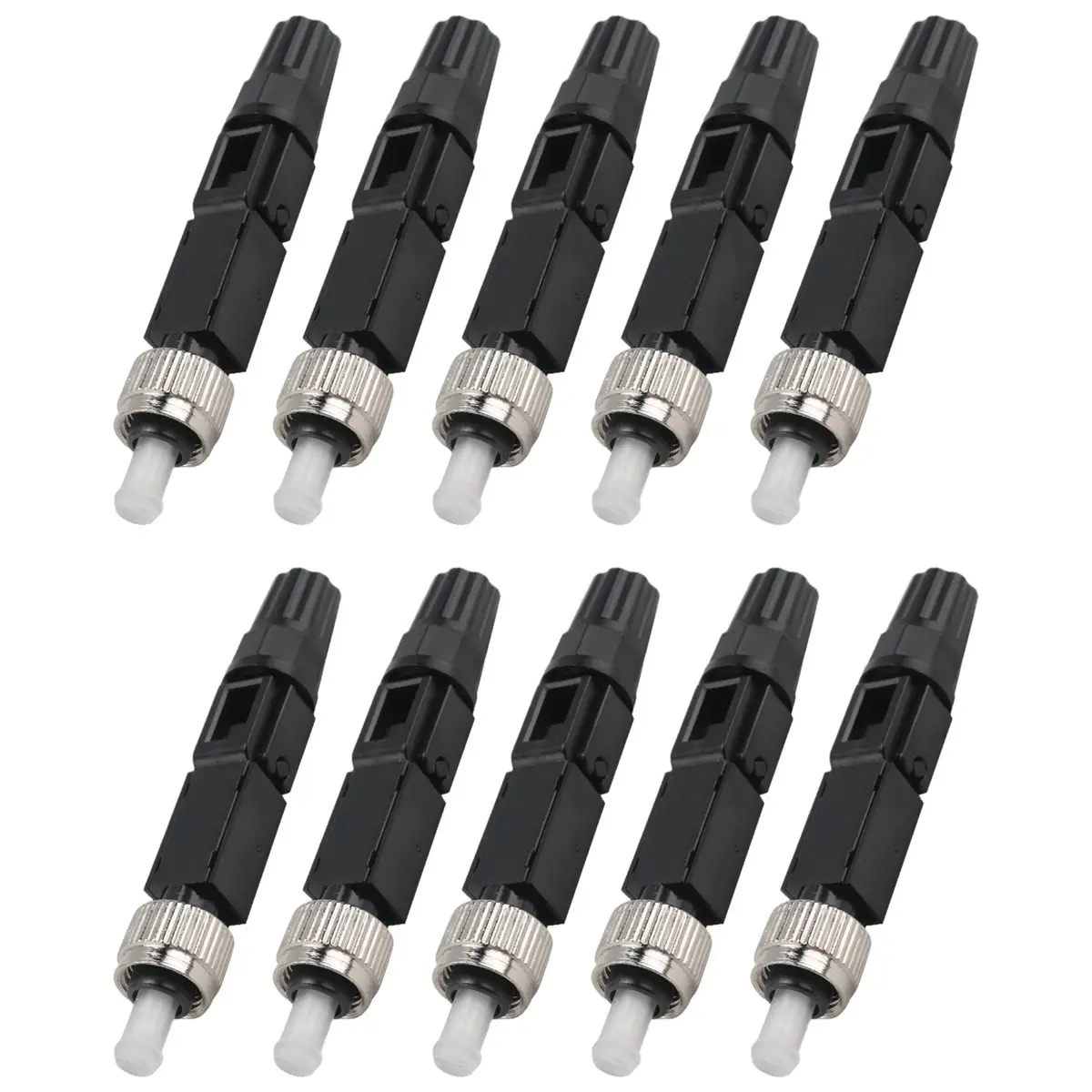 DT430 Newest 10Pcs FC Single-Mode Cold Splice Optical Fiber Cable Splice Connector Pre-Buried Fiber Optic Quick Connector
