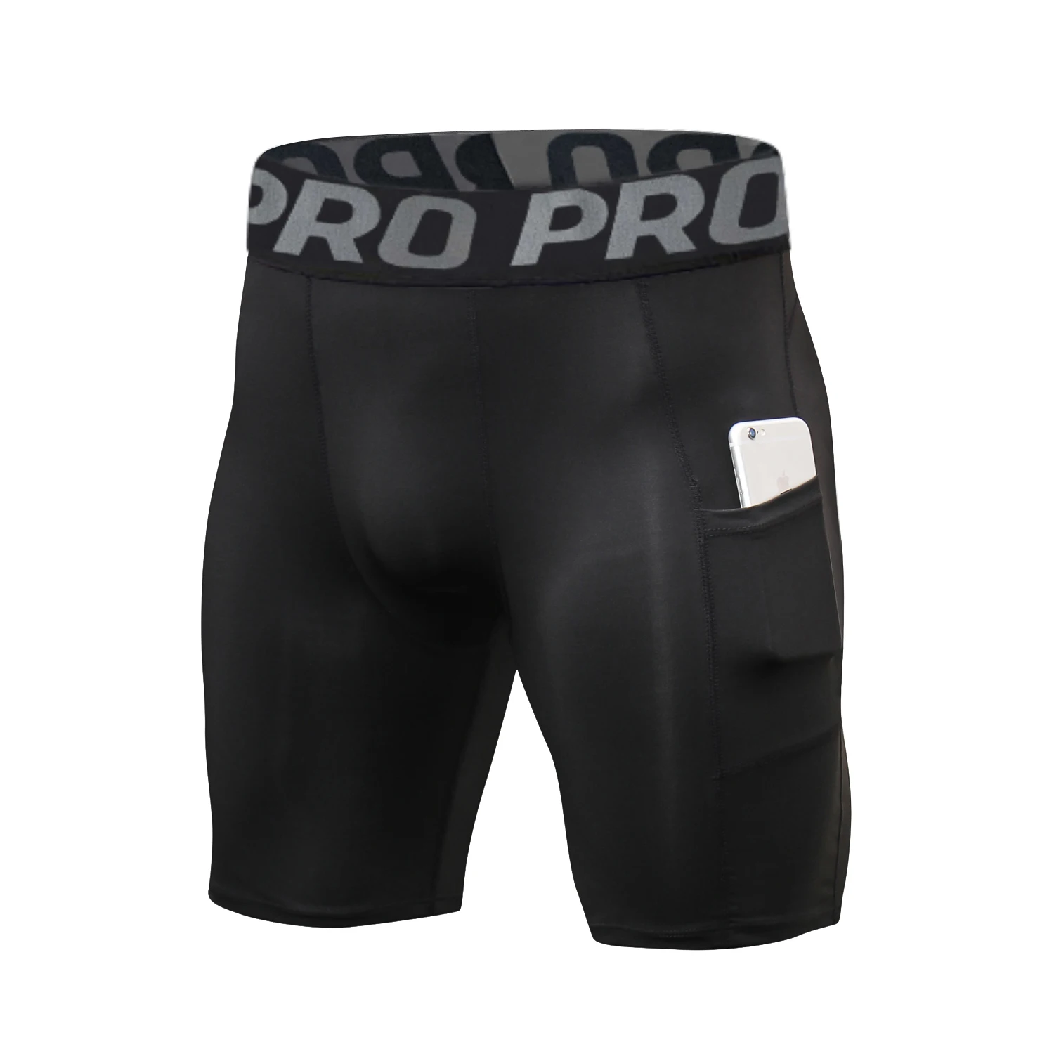 Short de compression avec poche pour homme, sous-vêtement de sport, de course, d'athlétisme et d'entraînement, en spandex, lot de 3