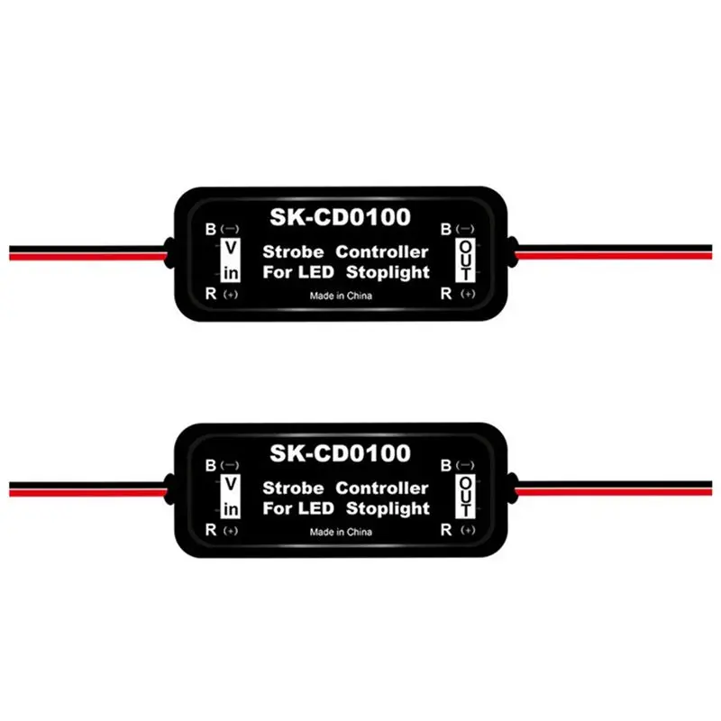 Ingenious-2X Strobe Controller Brake Light Flasher Module For Car LED Brake Stop Light Lamp 12V-16V LED Flash Tail Stop, SK-CD01