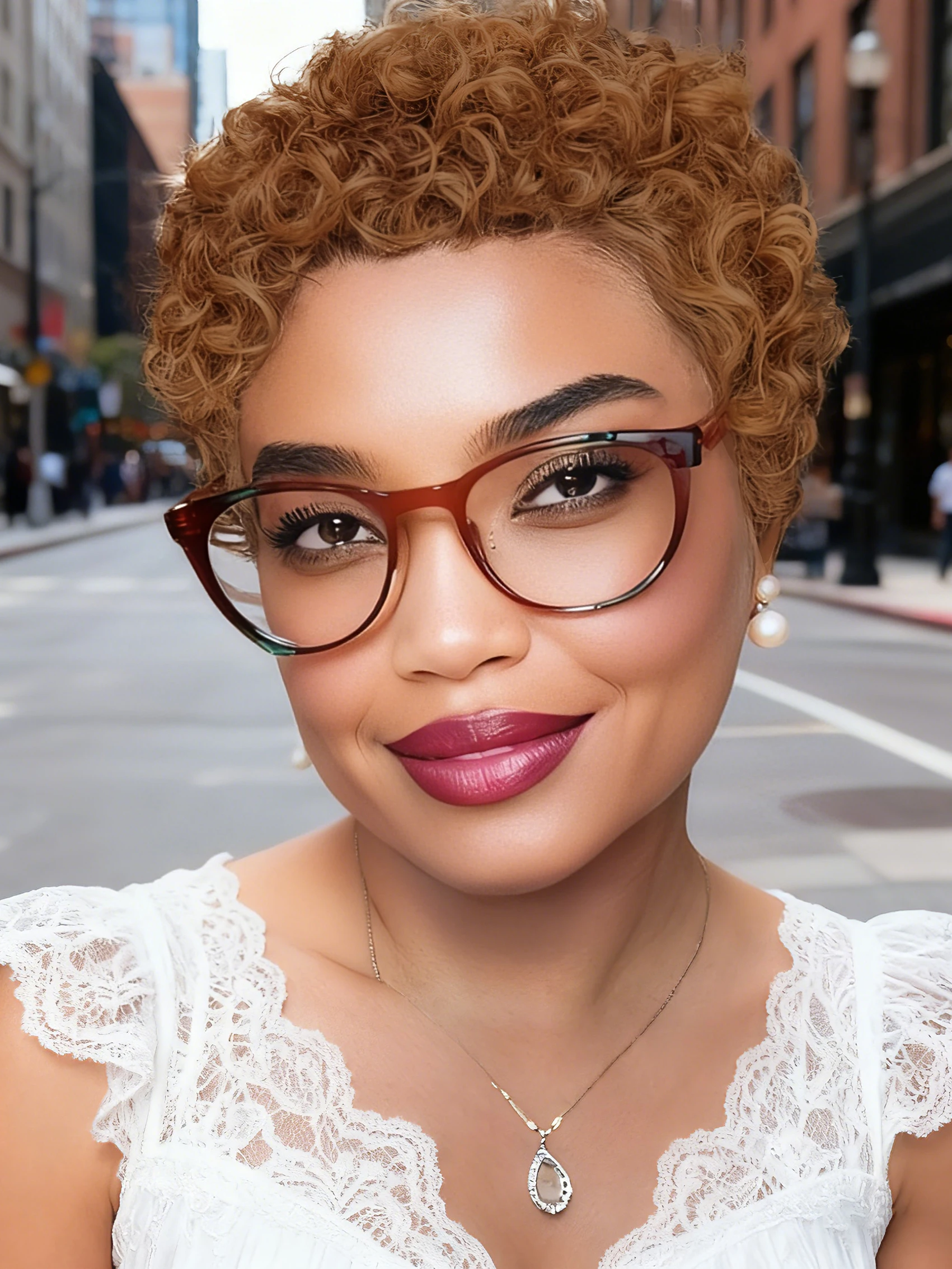 باروكات شقراء مجعدة للنساء، باروكات أفريقية مجعدة قصيرة مع غرة، باروكة من شعر طبيعي مصنوعة آليًا بالكامل #2