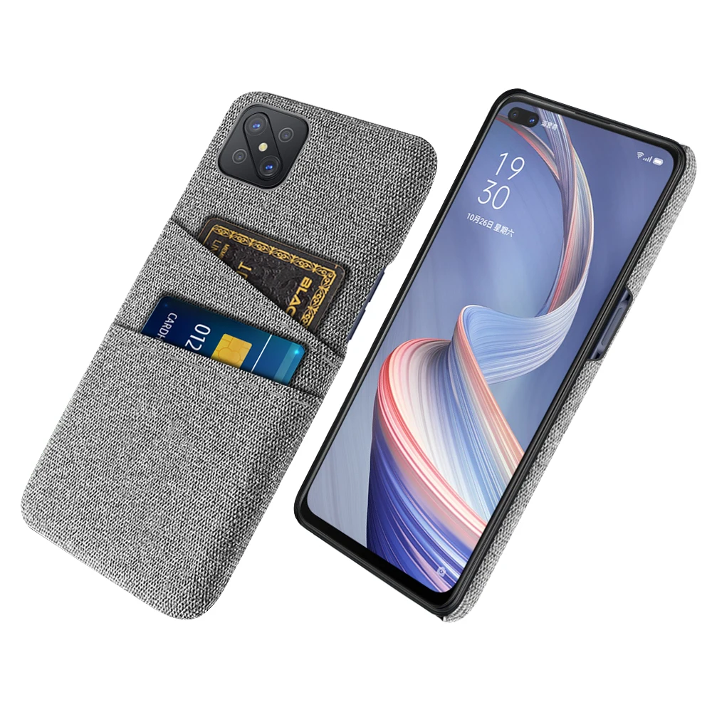 Wallet Case For Oppo Reno 4Z 5G Case Luxury Fabric Dual Card Phone Cover For Oppo Reno 4 Z 5G Case For Oppo Reno4 Z 6.57inch