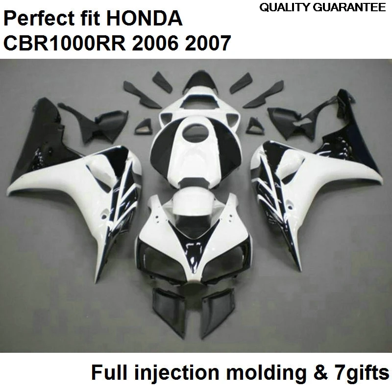 

Bodywork for Honda white black fairings CBR1000RR 06 07 motorcycle fairing kit CBR 1000RR 2006 2007 NV33