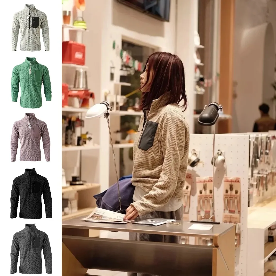 

Высококачественная уличная толстовка с волнистым узором Long Sve Fce Jaet f Zip ex, осенне-зимняя одинаковая толстовка прямого кроя для пар