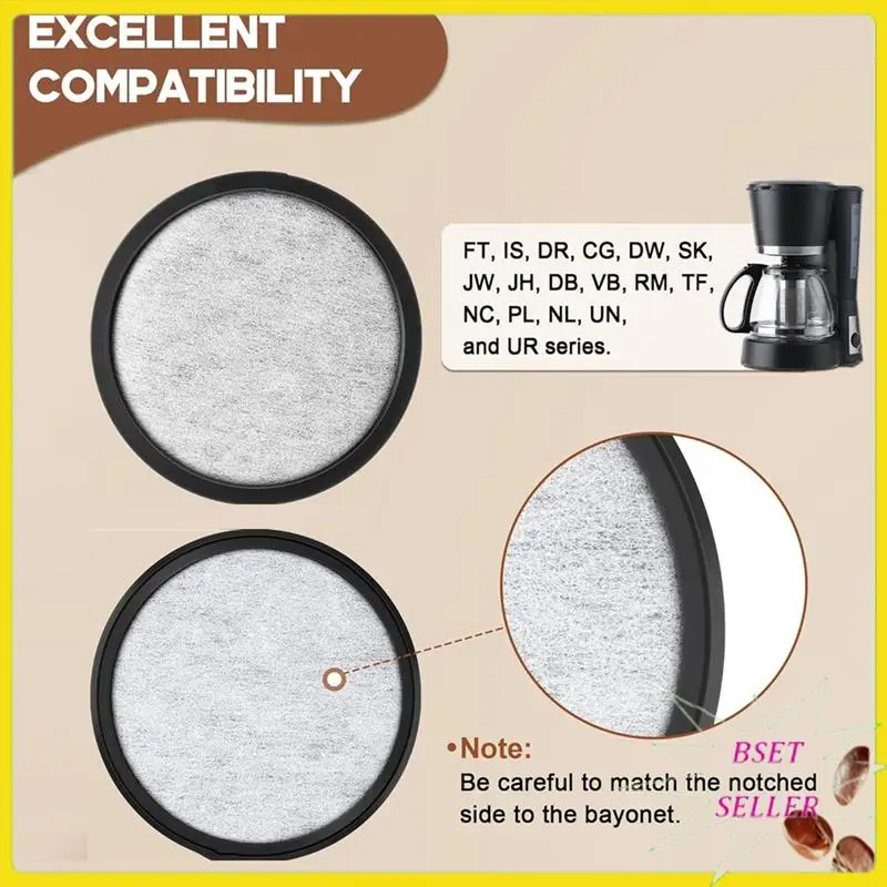 

A010 24PCS Replacement Coffee Maker Filtration Set Filter Disk With Frame Compatible With Mr. Coffee Makers And Brewer