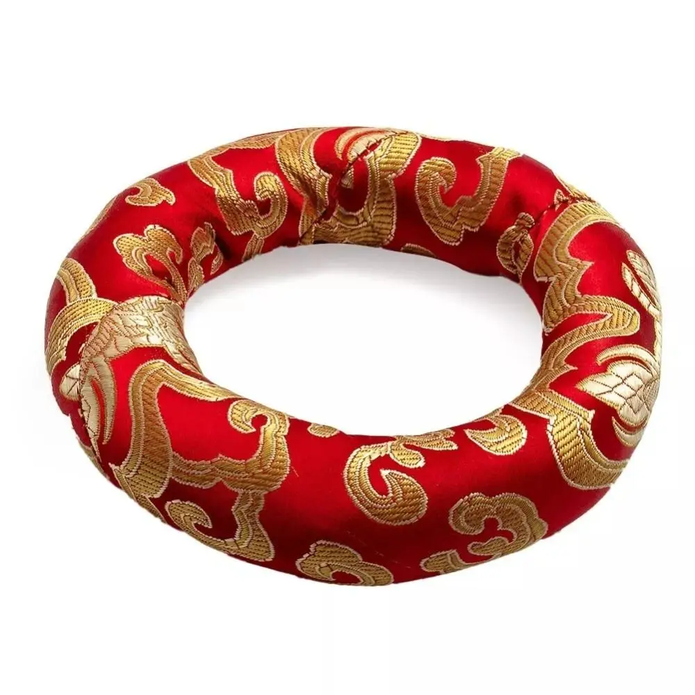 Cotton Tibetan Bowl Pillow New Handmade Random Color Buddha Sound Bowl Pad Soft Chakra Buddhist Supplies Singing Bowl Mat