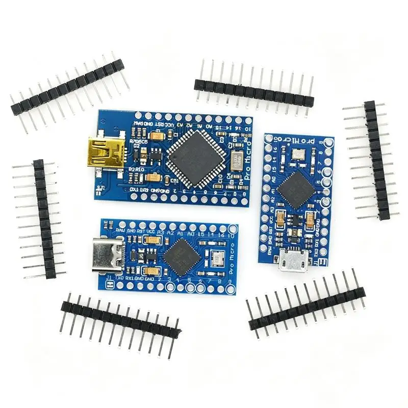 1 Set Replace Accessories Pro Micro ATmega32U4 5V 16MHz For Pro Mini With 2 Row Pin Header For Leonardo Mini USB Interface