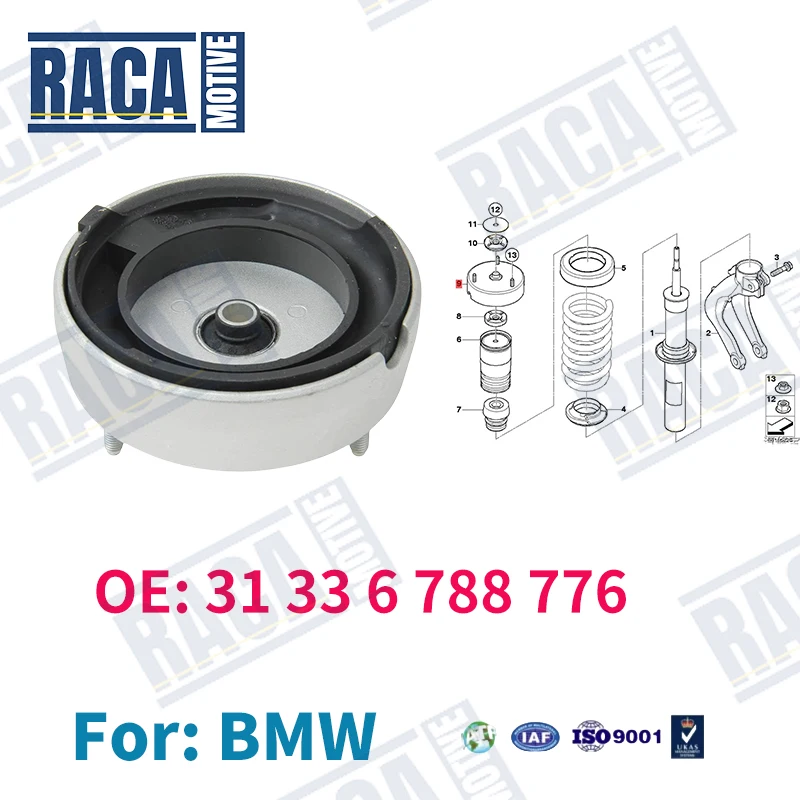 

For BMW X5 X6 F15 F16 F85 F86 E70 E71 E72 Front Suspension Upper Spring Pad Pressure Bearing Strut Shock Mount 31336788776