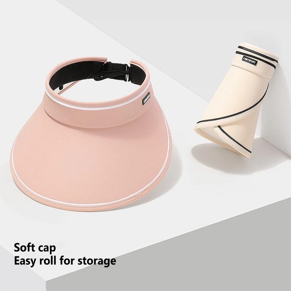 Sombrero de ala grande ajustable para mujer, sombrilla con cuerda desmontable a prueba de viento para ciclismo de playa al aire libre