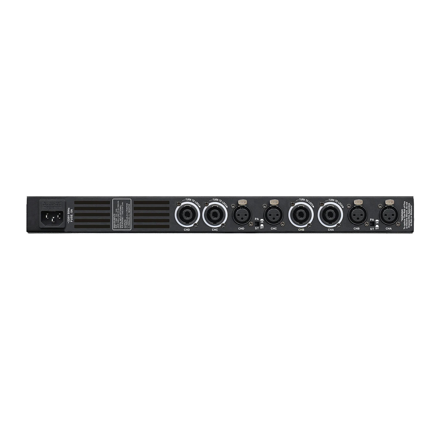 DG-4400 1U 4x400W 4-Channel Digital Power Amplifier Rack Mount Stereo Class D for Stage Pro DJ KTV Live Sound System