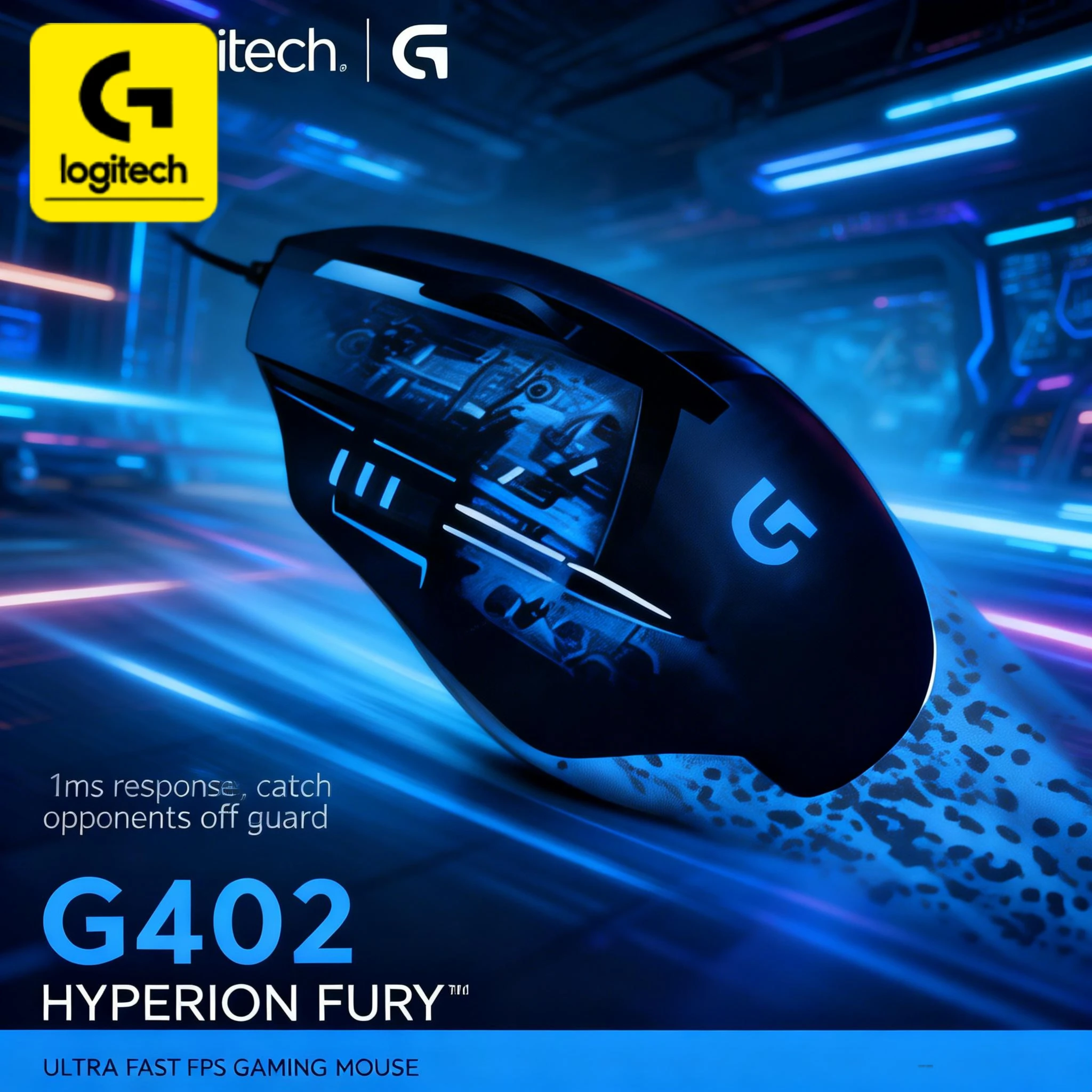 6 programmable buttons, high-speed tracking technology, Logitech G402, making your gaming operations more effortless and seamles