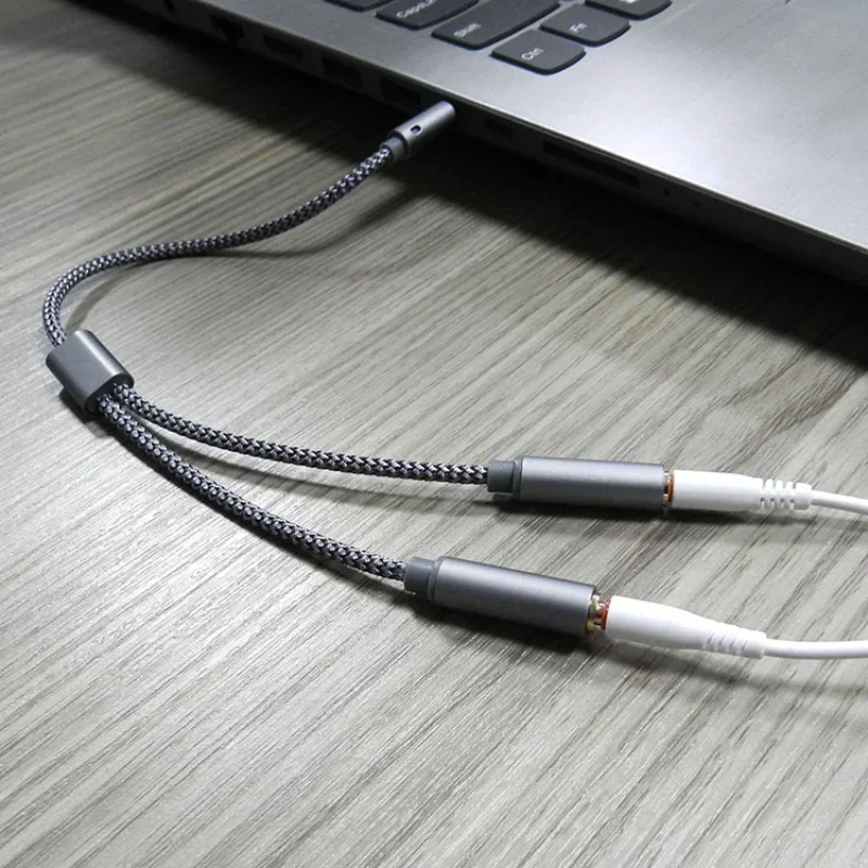 Headset Adapter Headphone Mic and Speaker Y Splitter Cable 3.5mm  Audio Male to 2 Female For Earphone Extense Mobile Audio image 6