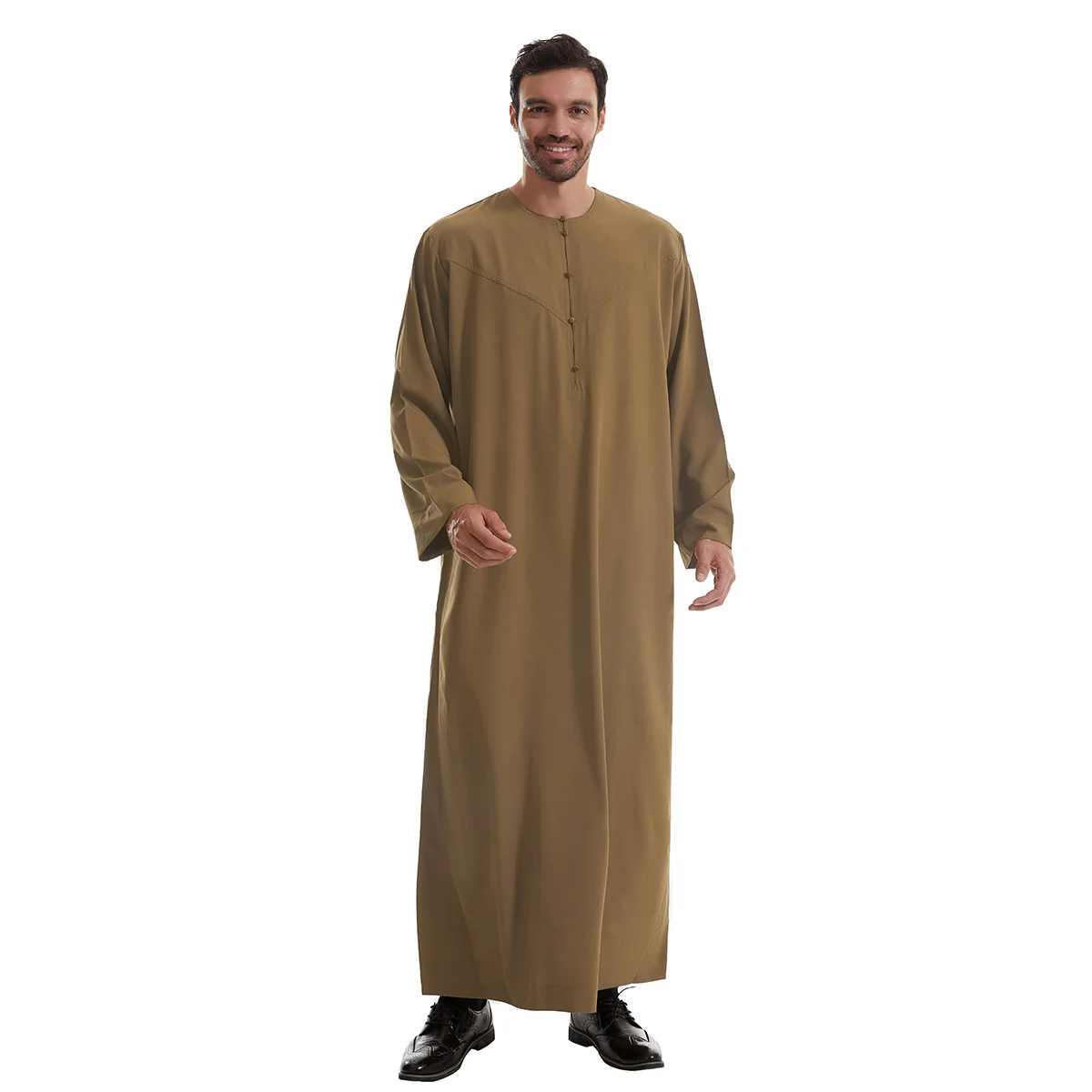 Abbigliamento islamico musulmano Uomo Jubba Thobe Abito lungo Musulmano saudita Abaya Caftano Islam Dubai Abito arabo Marocco Djellaba Ramadan
