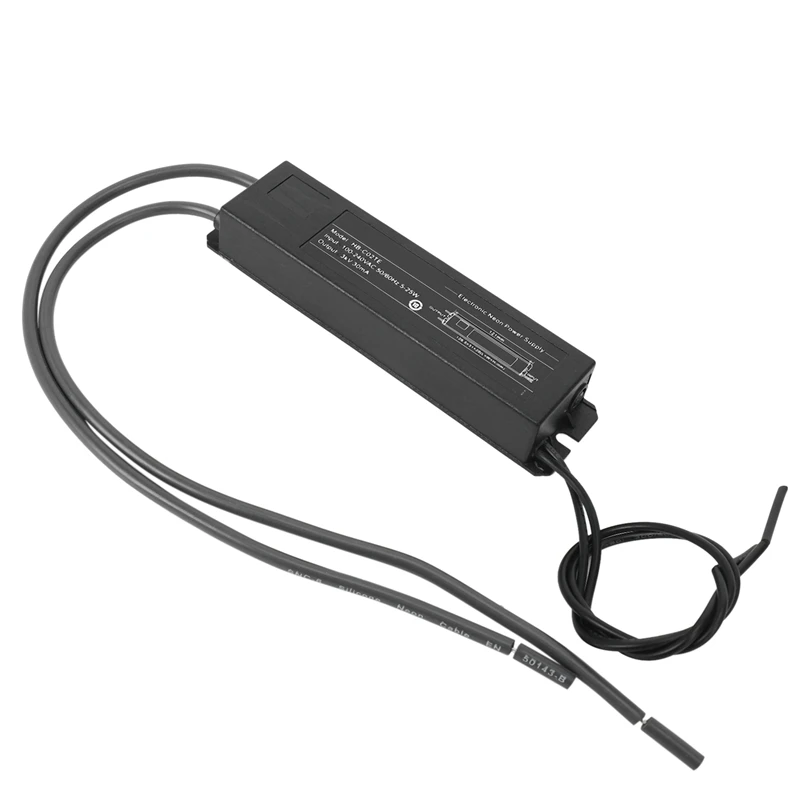 Alimentatore trasformatore elettronico per insegne luminose al neon Hb-C02Te 3Kv 30Ma 5-25W Adatto per qualsiasi dimensione di insegne luminose al neon in vetro