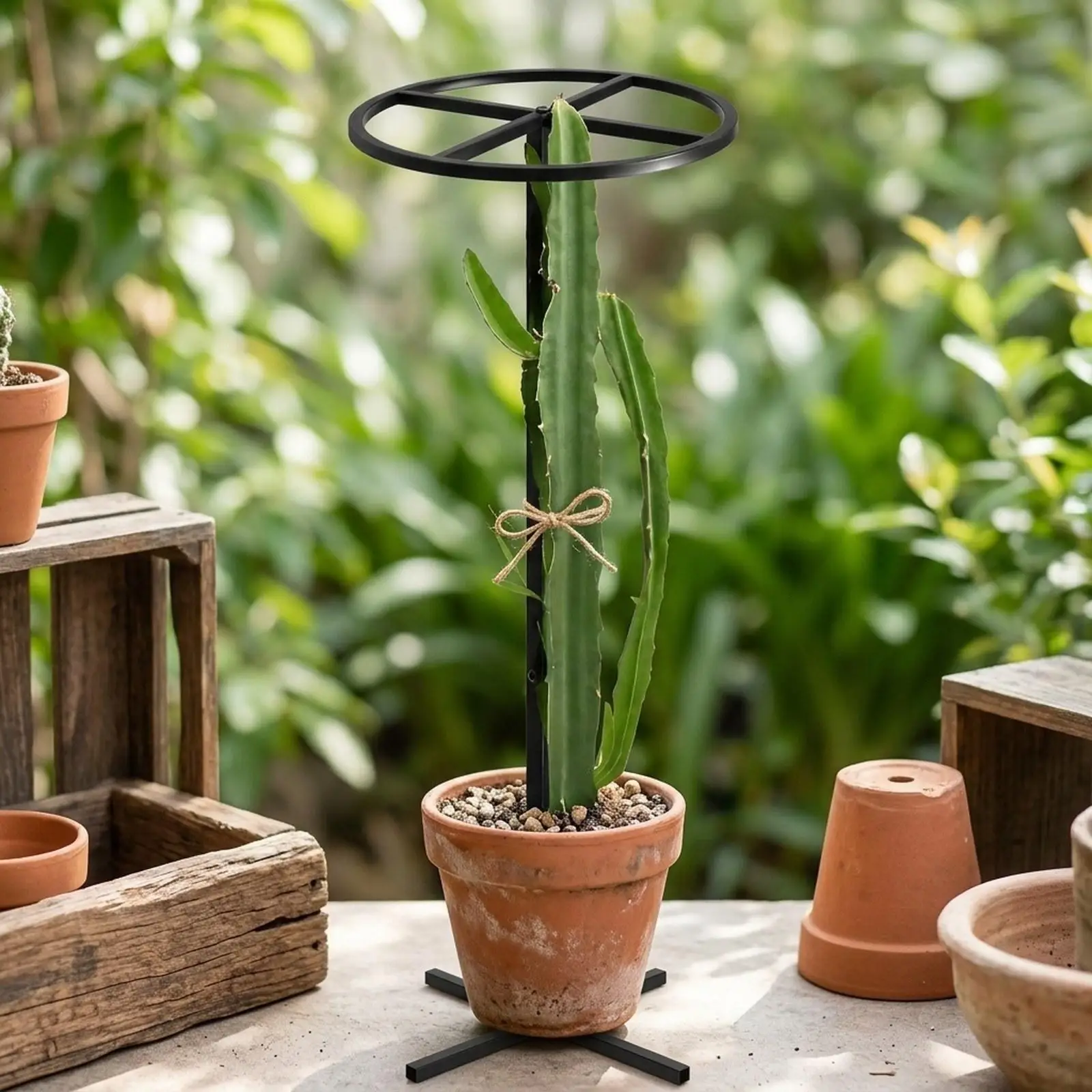 Dragon Fruit Trellis Removable Height Adjustable Stable for Climbing Plants Support Plant Trellis for Vertical Support Frame