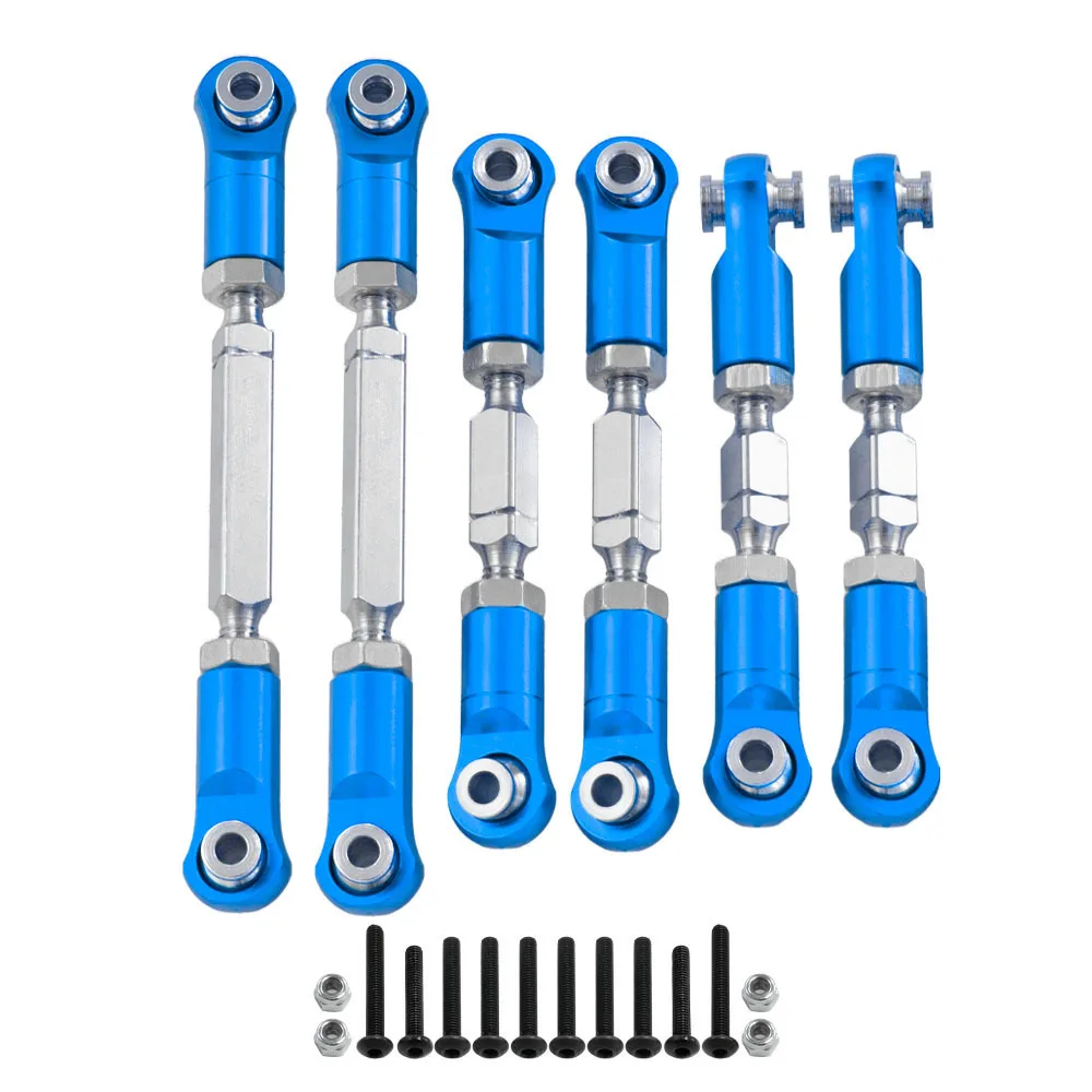 Aluminum Alloy Steering Link Rod Set for ARRMA 1/8 MOJAVE 4X4 4S BLX DESERT TRUCK RTR Accessories Upgrade Parts Rc Crawler Car