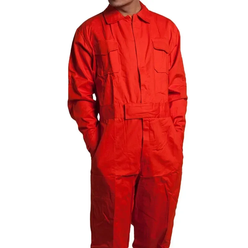 Men Work Overalls Long Sleeve Working Coveralls Comfortable Cotton Labor Uniforms Workwear Repairman Auto Repair Pls Size S-4XL