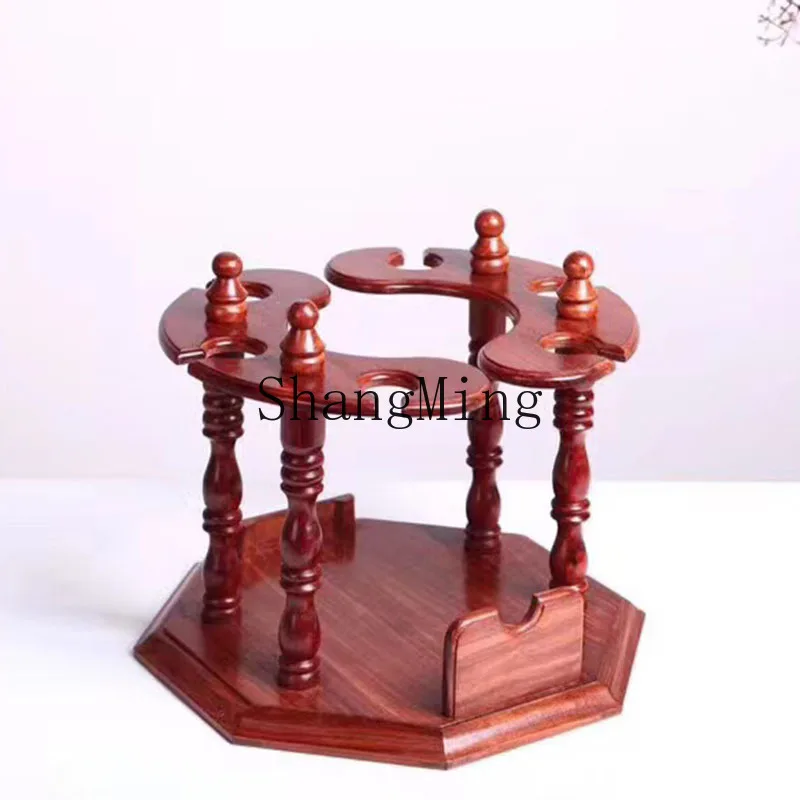 DSA solid wood creative hanging goblet holder upside down wine glass holder household mahogany wine rack ornament